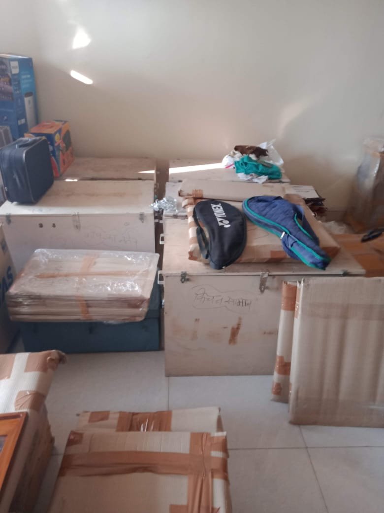 Careful packing of delicate household items