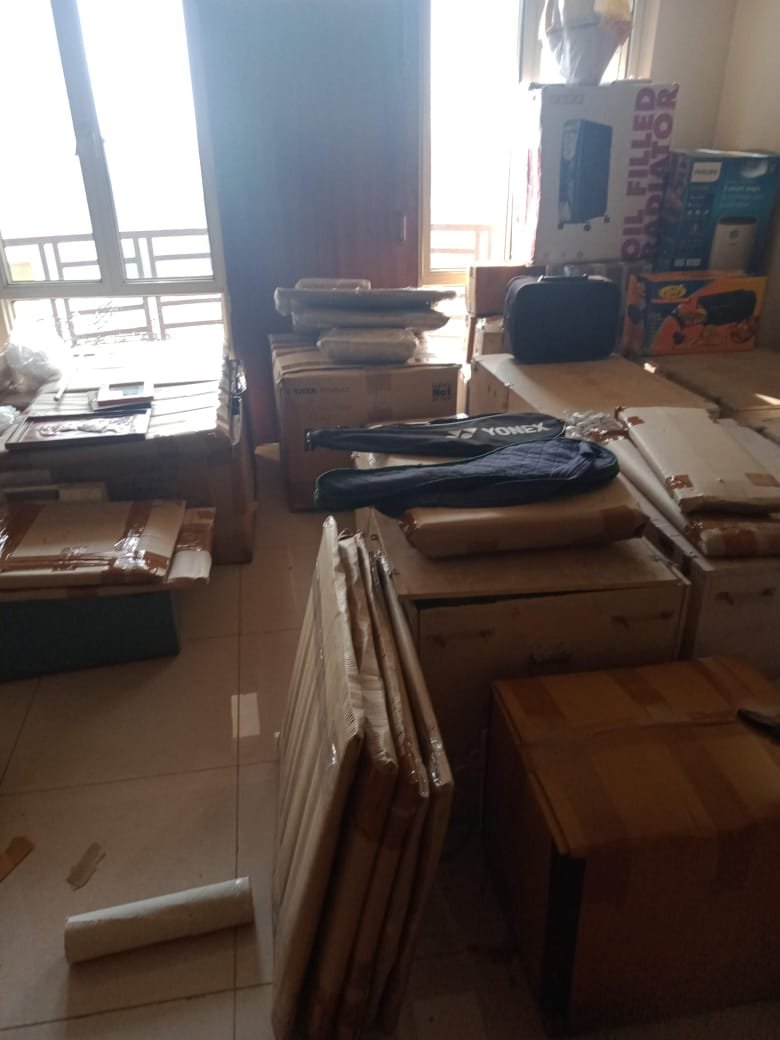 Relocation team handling goods carefully